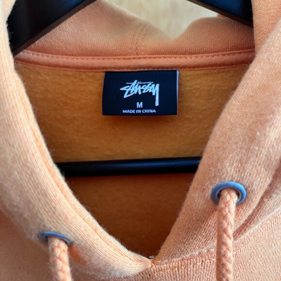 Stüssy Unisex Orange Hoodie Sweater - Picture 6 of 6